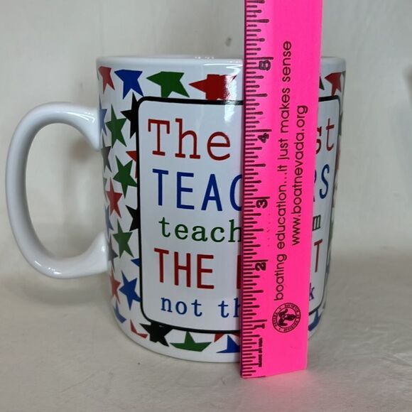 The Best Teachers Teach From The Heart Not The Book Coffee Tea Mug 4 Cups Stars - Picture 6 of 6